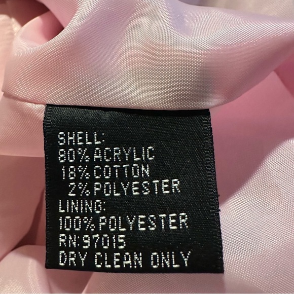 Larry Levine - Pink Tweed Jacket Size: Medium - Picture 6 of 6